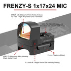 Vector Optics Frenzy-S 1x17x24 Red Dot Sight With RMSc Footprint,Motion Sensor,Lightest Weight For Glock 17 19 Taurus Pistol