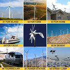 1000w Wind Turbine Generator 12V 24V 48V DC 220v AC Home System Free Green Alternative Energy Solar Panels Home Energy Solutions