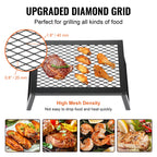 SucceBuy 18/24in Barbecue Charcoal Grill Outdoor Home Appliance for Outdoor Cooking Camping Picnics Beach