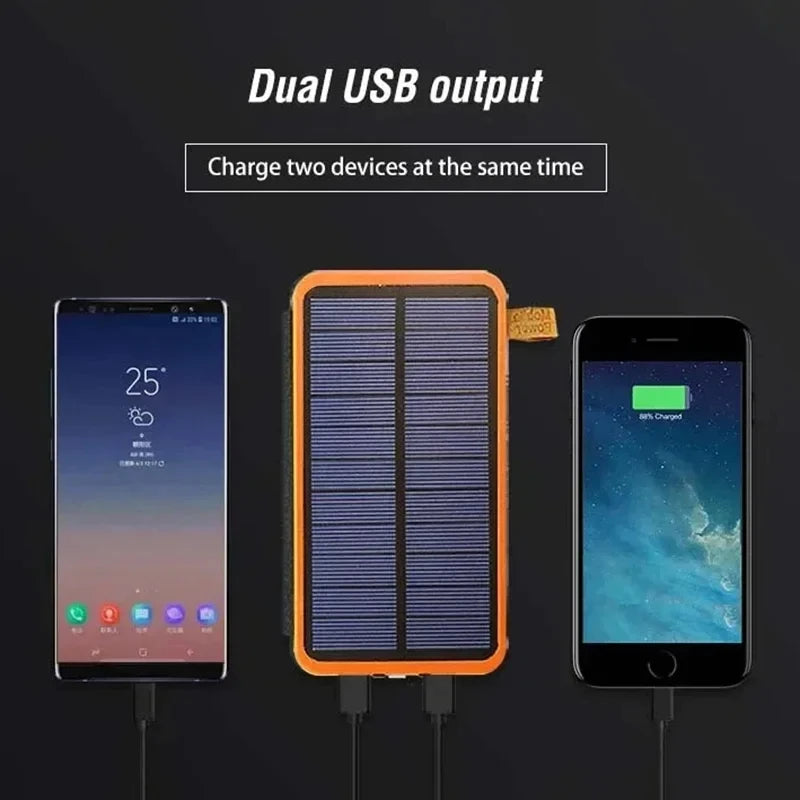 Xiaomi Solar Power Bank 20000mAh with 4 Solar Panel Wireless Charger Powerbank for iPhone 15 Huawei Xiaomi Samsung Poverbank Hot