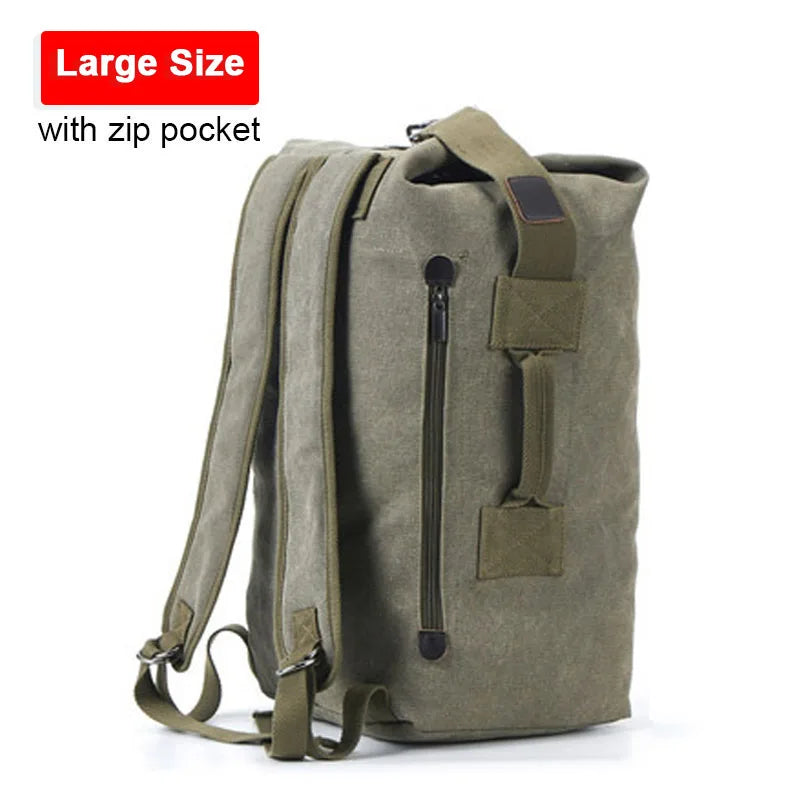 Outdoor Travel Bag Backpack Man Light weight Canvas Bucket Shoulder Bags