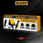 ELEAD 4PC Automatic Fuel Transfer Pump with Auto-Stop Sensor(3.2 GPM) Battery Operated Gas Can Pump with 3 Can Adapters