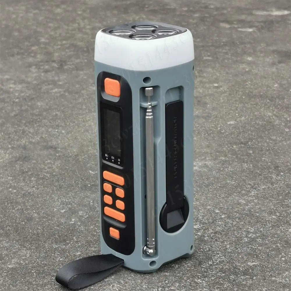 Solar Hand Crank Radio DAB FM Radio with Flashlight BT Speaker Emergency Weather Radio Rechargeable for Emergency Camping