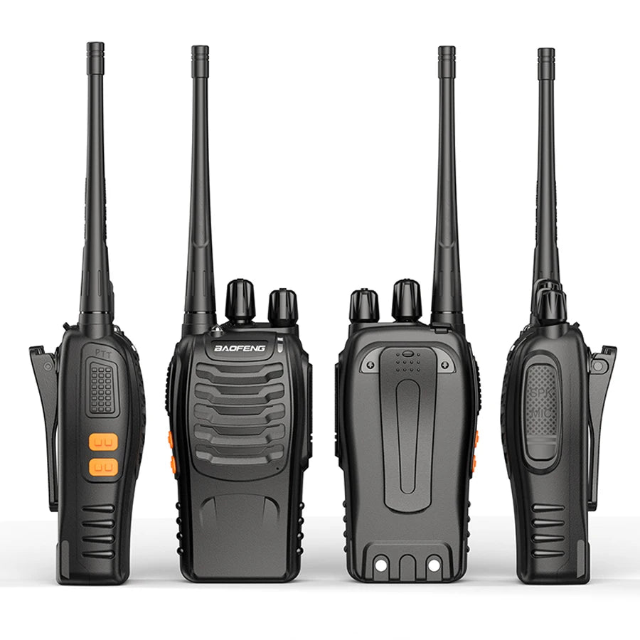2PCS Baofeng BF 888S Walkie Talkie UHF BF888S Long Range Two Way Ham Portable Radio Transceiver for Hunting Hotel Receiver