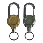1/2Pcs Retractable Key Chains Anti-theft Metal Easy-to-pull Buckle Rope Elastic Keychain Sporty Retractable Key Ring