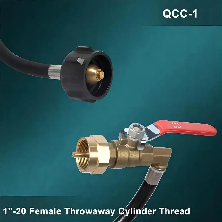 1pc,Propane Tank Refill Adapter Kit,3ft Hose With Safety Shutoff Valve,Easily Fill 1lb Bottles From 20lb,Kitchen Accessaries