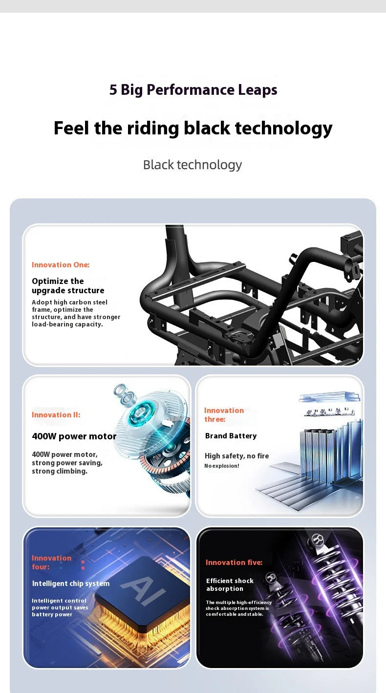 800W48V 70km folding electric tricycle small leisure vehicle for adults to ride three people portable battery car for home use