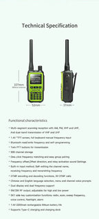 BAOFENG New Walkie Talkie 2PCS 5R Mini 5W Radio walkier talkie BT Dual PTT Transmission AM Aviation Reception Mini Case Radio