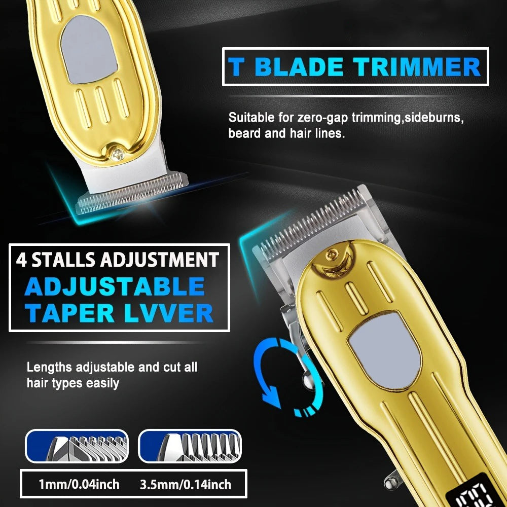 Hair Clippers for Men Professional, Barber Clippers and Trimmers Set, Cordless Hair Clippers for Hair Cutting Kit