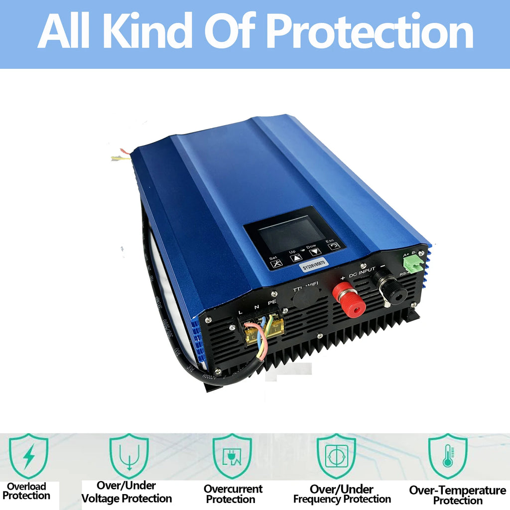 1000W/1200W Solar Grid Tie Inverter With Limiter And LCD Display