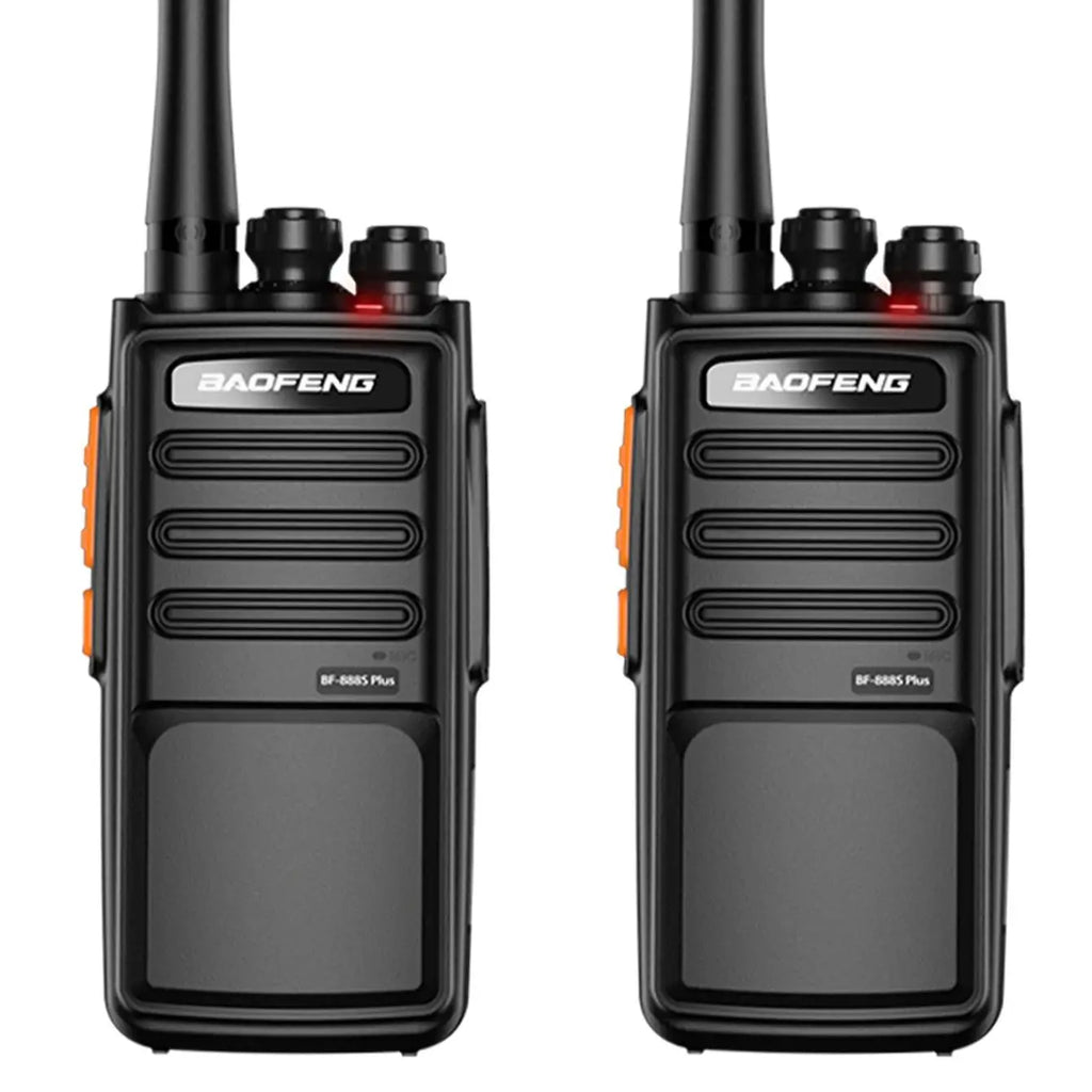 2PCS Baofeng 888SPLUS UHF 400-470MHz Portable Handheld Two-Way Radio Set 16 Channels 3-5km Ran Communication Cars Motorcycles