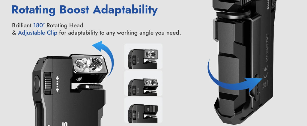 WUBEN G5 Rechargeable EDC Flashlight, 400 Lumens Dual Light Sources Mini Flashlight with RGB Light, Portable Pocket Flashlights