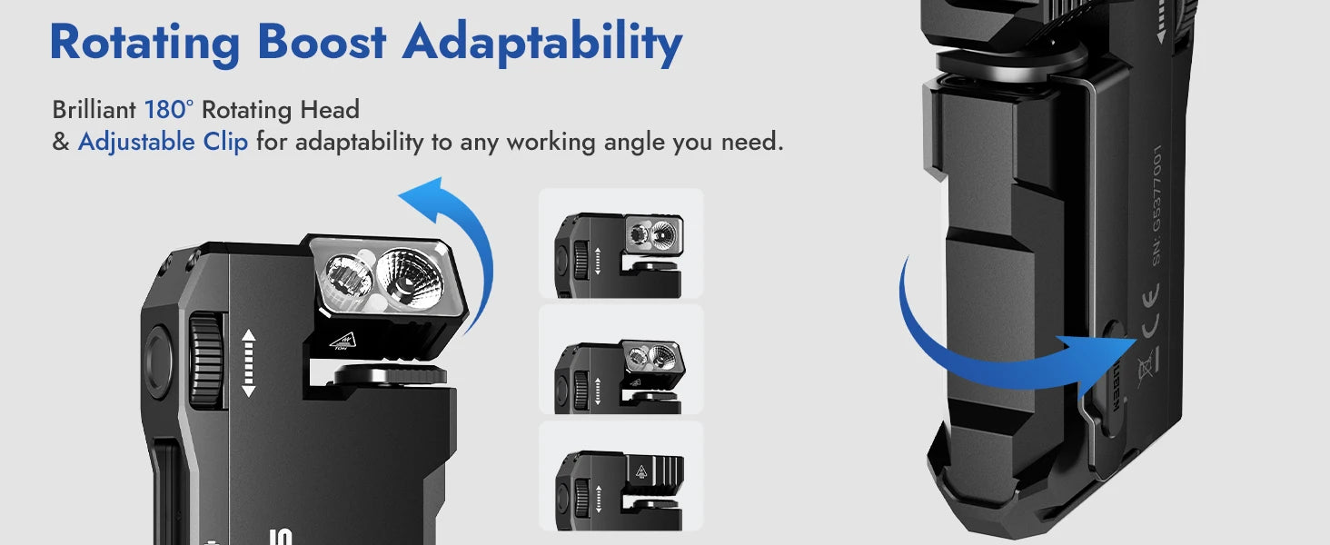 WUBEN G5 Rechargeable EDC Flashlight, 400 Lumens Dual Light Sources Mini Flashlight with RGB Light, Portable Pocket Flashlights