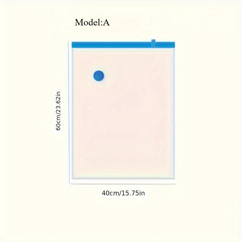 6pcs Jumbo Vacuum Storage Bags with Hand Pump – Reusable Space-Saving Bags for Bedding, Quilts, Down Comforters, and Large Items