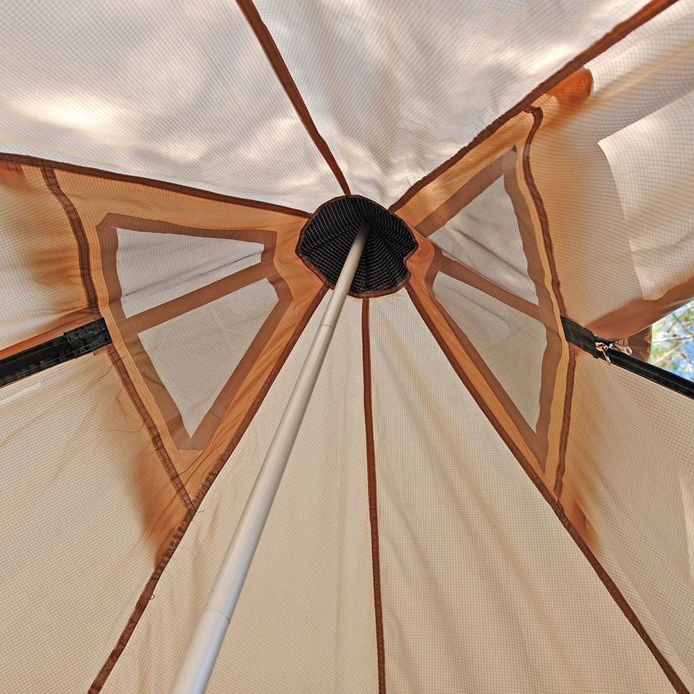 Flame Retardant Firewood Stove Tent 2 Persons Winter Lightweight Pyramid Hot Tent Large Outdoor Camping Waterproof Tipi Tent