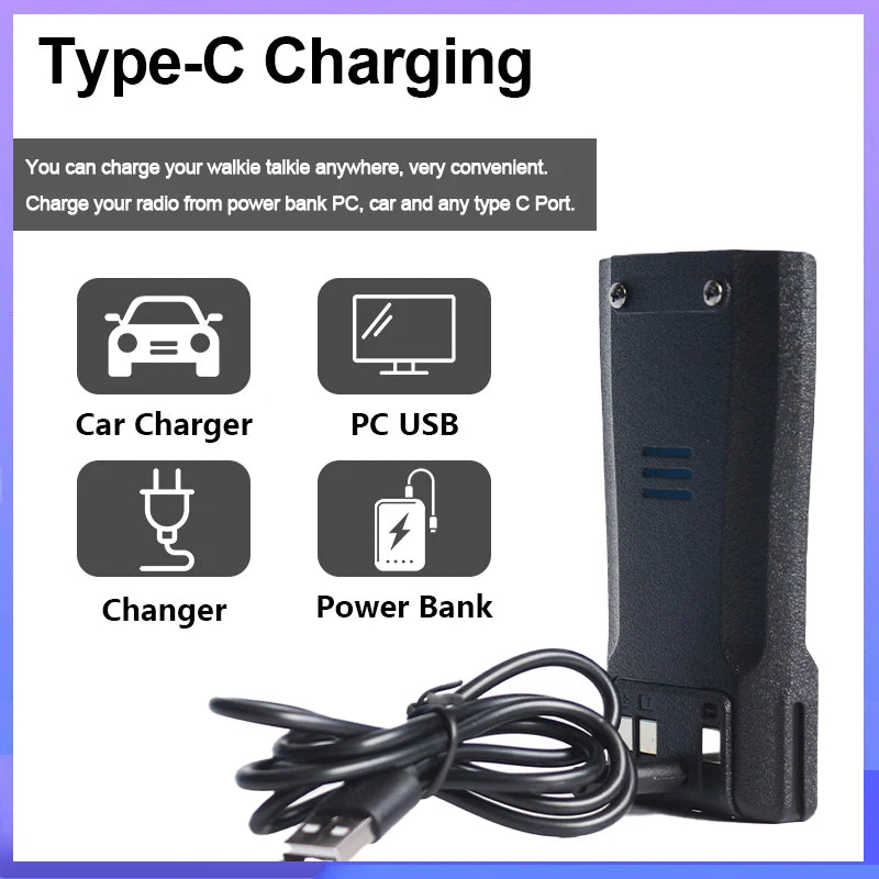 1/2PCS BaoFeng BF 1909 12W High Power Walkie Talkie Long Range UHF Two Way Radio Type C Charging Transmitter Upgrade UV 5R UV 82