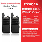 RETEVIS RT622 Walkie Talkie Mini 2 pcs PMR 446 Portable Two-way Radio ht PTT Walkie-talkies Communication Radio for Restaurant