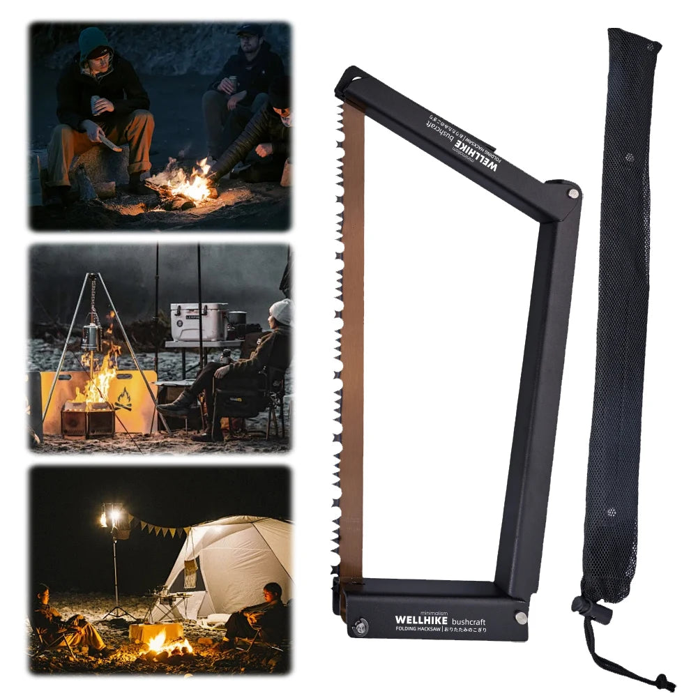 Folding Saw with Storage Bag Multifunctional Handsaw Aluminum Alloy Camping Foldable Hand Saw Outdoor Hiking Survival Tools
