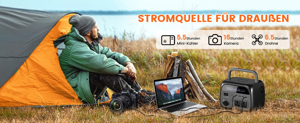 CTOLITY AP400 500W Solar Generator Portable Power Station 345Wh LiFePO4 Battery 110V 220V AC Output Home Camping Travel RVs