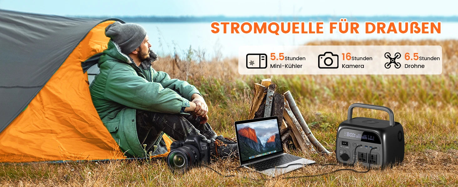 CTOLITY AP400 500W Solar Generator Portable Power Station 345Wh LiFePO4 Battery 110V 220V AC Output Home Camping Travel RVs