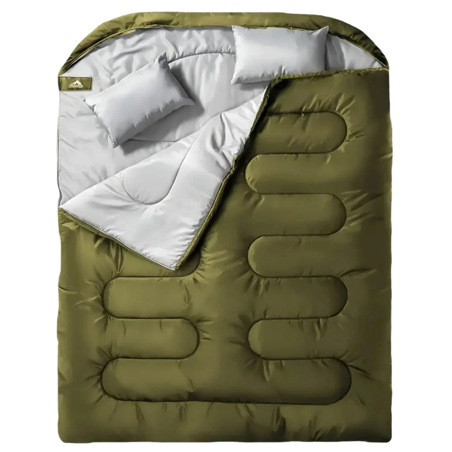 Double Sleeping Bags for Two Adults - With Pillow, All-Season, Cold Weather, Keep Warm