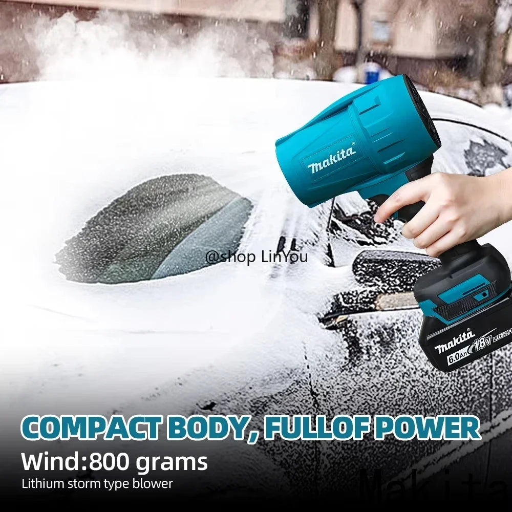 Makita 30000RPM Violent Blower Turbo Jet Fan 18V Electric Air Duster Wind Speed Turbo Rechargeable with Light Car Cleanin Tool
