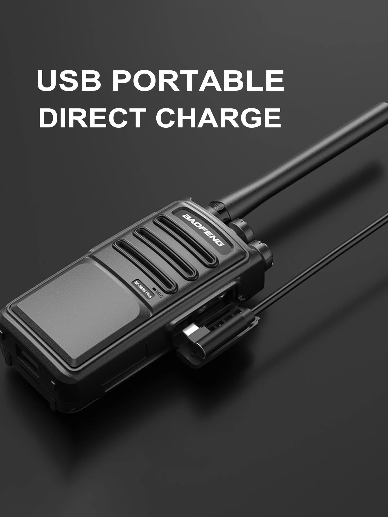 2PCS Baofeng 888SPLUS UHF 400-470MHz Portable Handheld Two-Way Radio Set 16 Channels 3-5km Ran Communication Cars Motorcycles