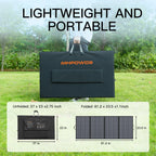 MHPOWOS Portable Solar Panel for Power Stations, 31V Solar Charger 400W Outdoor emergency backup power supply for RV Camping