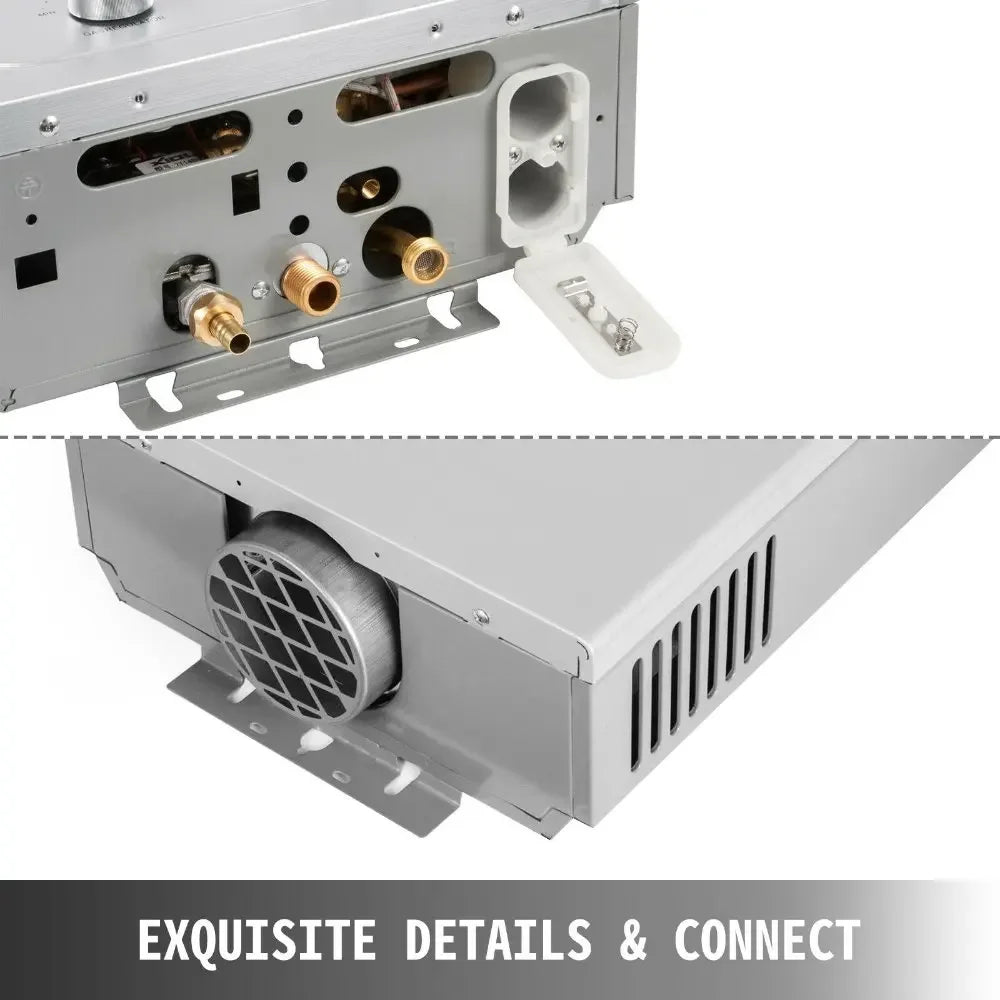 VEVOR 6L 8L 10L 12L 16L 18L LPG Portable Instand Water Heater Propane Gas LPG Wall-Mounted Tankless Water Heater Digital Display