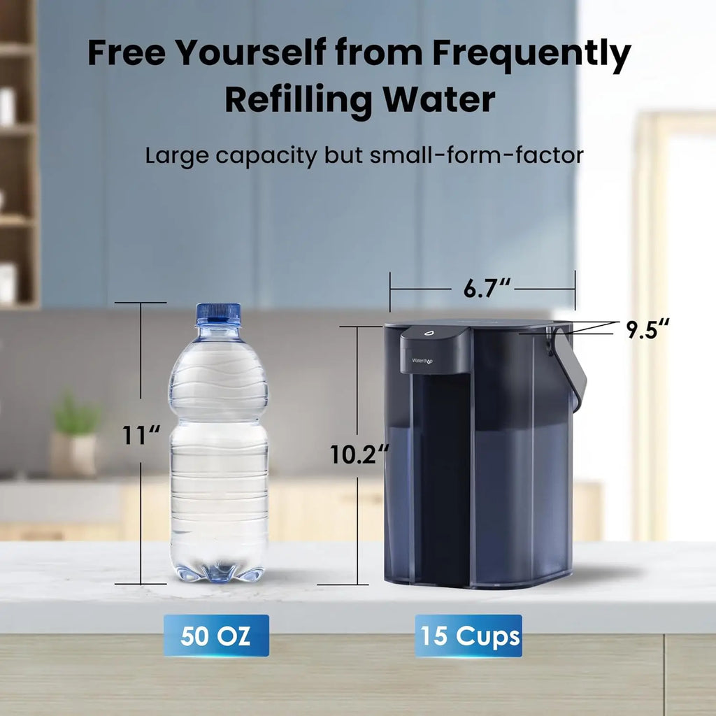 Waterdrop Alkaline Electric Water Filter Pitcher, Dispenser, NSF/ANSI 42, 200-Gallon, 5X Times Long-Life Countertop Water Filter