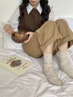 Winter Women Socks Wool Cashmere Thick Warm Long Socks Japanese Fashion Solid Color Thermal Floor Sleeping Socks Christmas Gifts