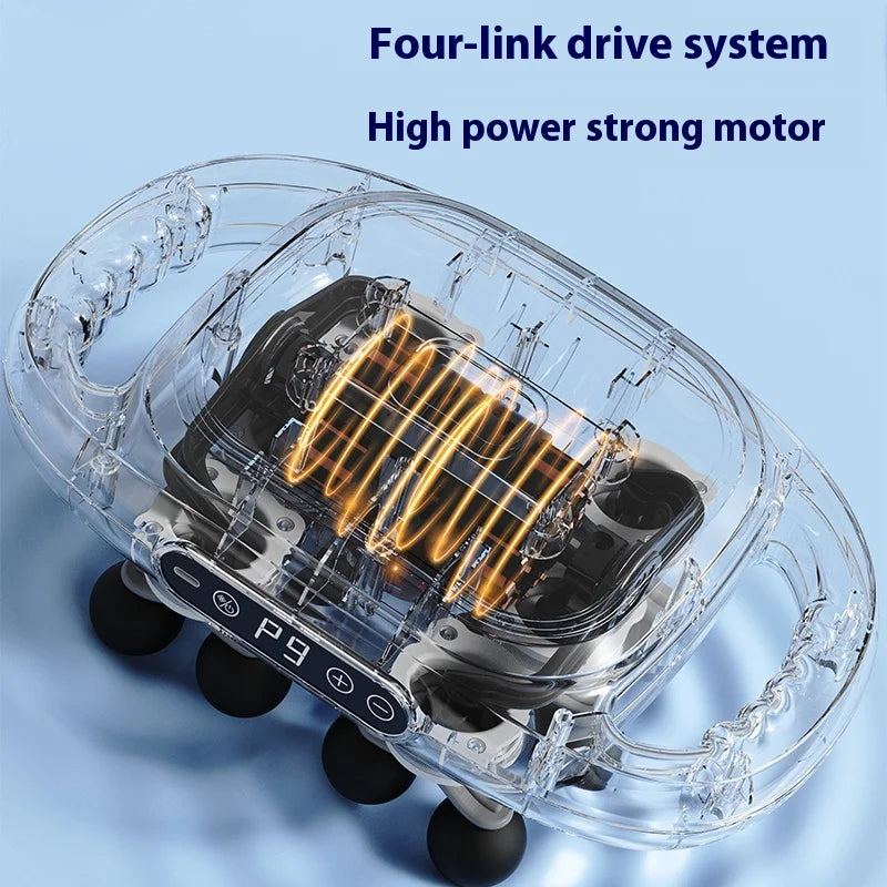 High-Frequency Vibration Full-Bbody Massage Gun Back, Waist, Neck and Shoulder Massager muscle Massager 12/16-Head fascia Gun