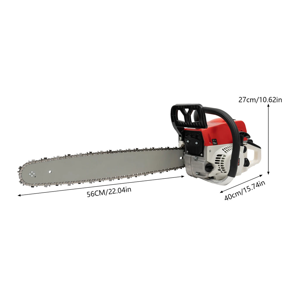 20inch/22inch Gas-powered Chainsaw, 2-Stroke 52CC Air-cooled Gasoline Chainsaw, Chainsaw Cutting Wood Gas Sawing, Chain Saw Set