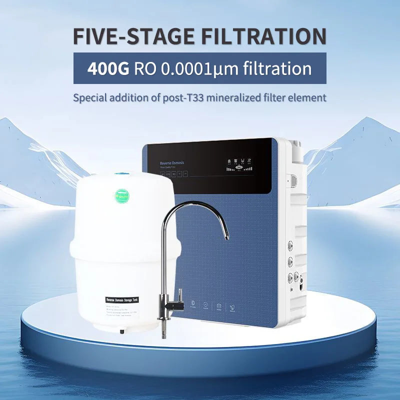 ZILISI House Use Reverse Osmosis System Under Sink 5 stage Water RO Filter With mineralized filter element Filtration System