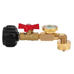 with Tank Gauge Propane Refill Elbow Adapter Easily Opening Universal Propane Tank Adapter Durable. Safe Propane Gas Gauge