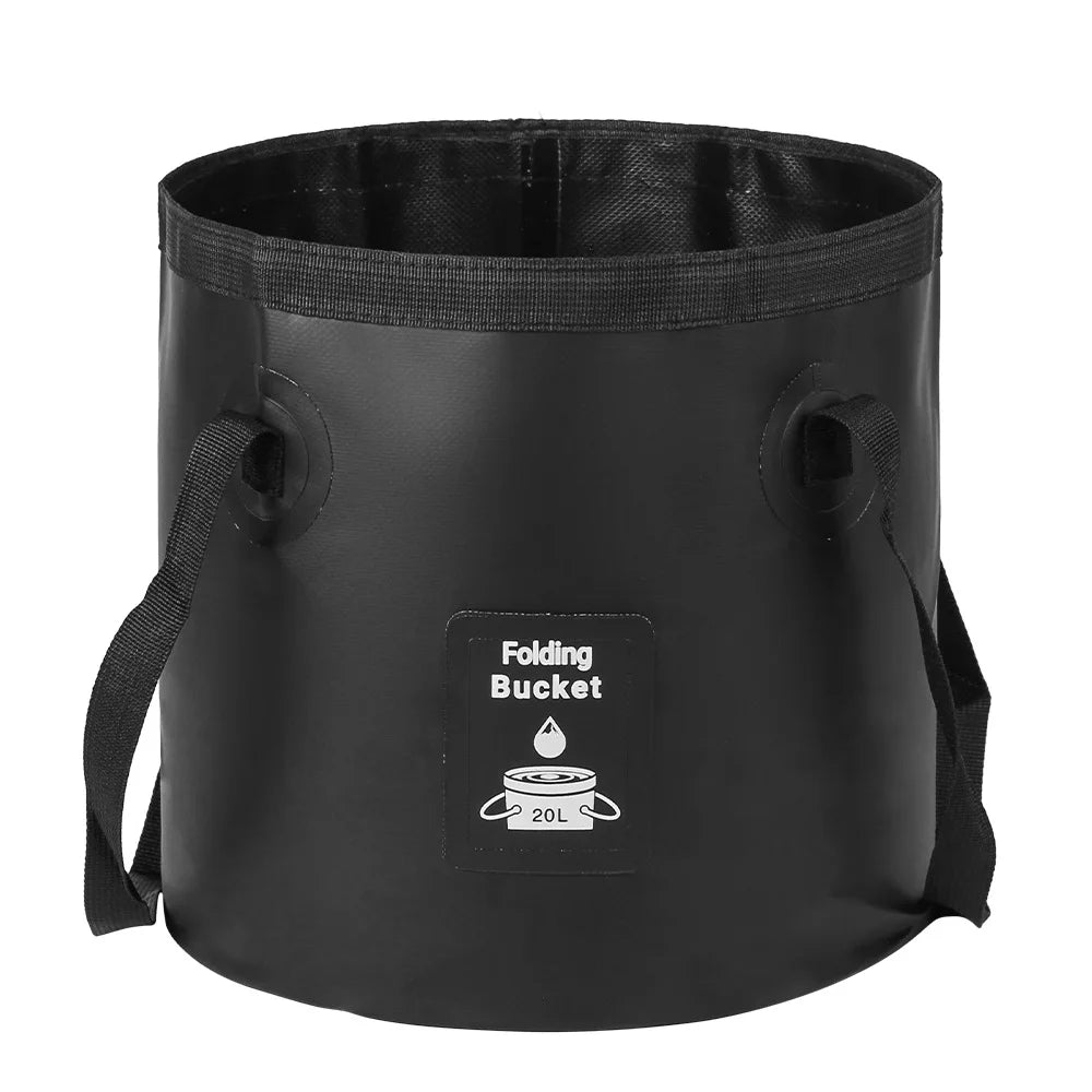 Portable Camping Shower Set Rechargeable Pump 6000mAh Outdoor Shower Kit with 20L Foldable Bag for Travel RV Garden Hiking