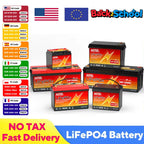 6Ah 10Ah 12Ah 20Ah 30Ah 12V 100Ah LiFePO4 Battery Pack BMS 200Ah 300Ah Lithium Iron Phosphate Rechargeable Battery
