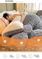 Comfortable double-sided velvet quilt core bedroom velvet thickened blanket home lamb fleece quilt warm quilt core comfortable