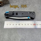 BM 535/533 Folding Knife with Shaft Lock - High Hardness S35V Blade Carbon Fiber Handle - Men Must Have Outdoor Men's Gift