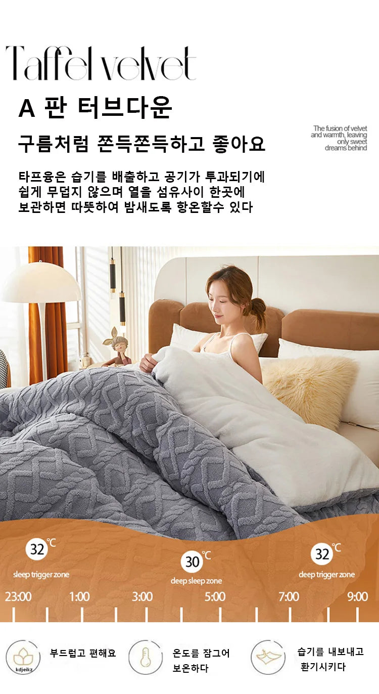 New Super Thick Winter Warm Blanket for Bed Artificial Lamb Cashmere Weighted Blankets Soft Comfortable Warmth Quilt Comforter