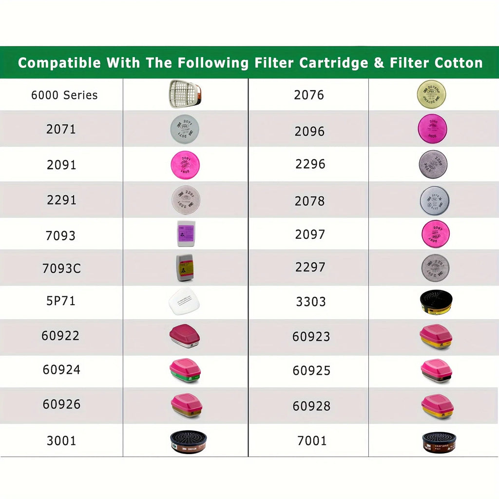 6800 Gas Mask Full Face Large Size Respirator Reusable Full Face Respirator Gas Paint Sprayer Chemical Wood working Dust