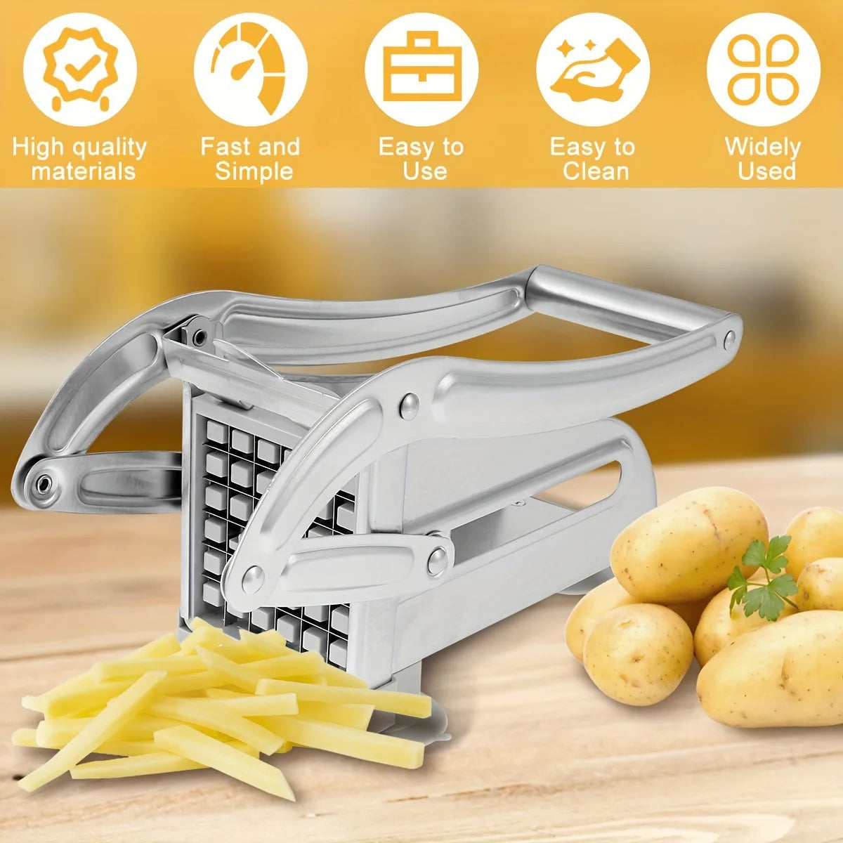 Potato Slicer with 36/46-Hole Blade Rapid Slicing Multi-Function Vegetable & Fruit Slicer (Suitable for Potatoes and Onions)