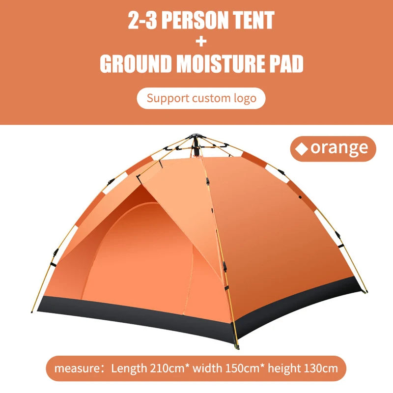 Fully Automatic 3-4 people Double-Layer Beach Camping Tent - Complete Portable Outdoor Family Camping Gear Set