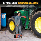 Cordless Diesel Transfer Pump Kit  21V DC Fuel Transfer Pump Battery Powered 12GPM Portable Self-Priming Diesel Pump Kit