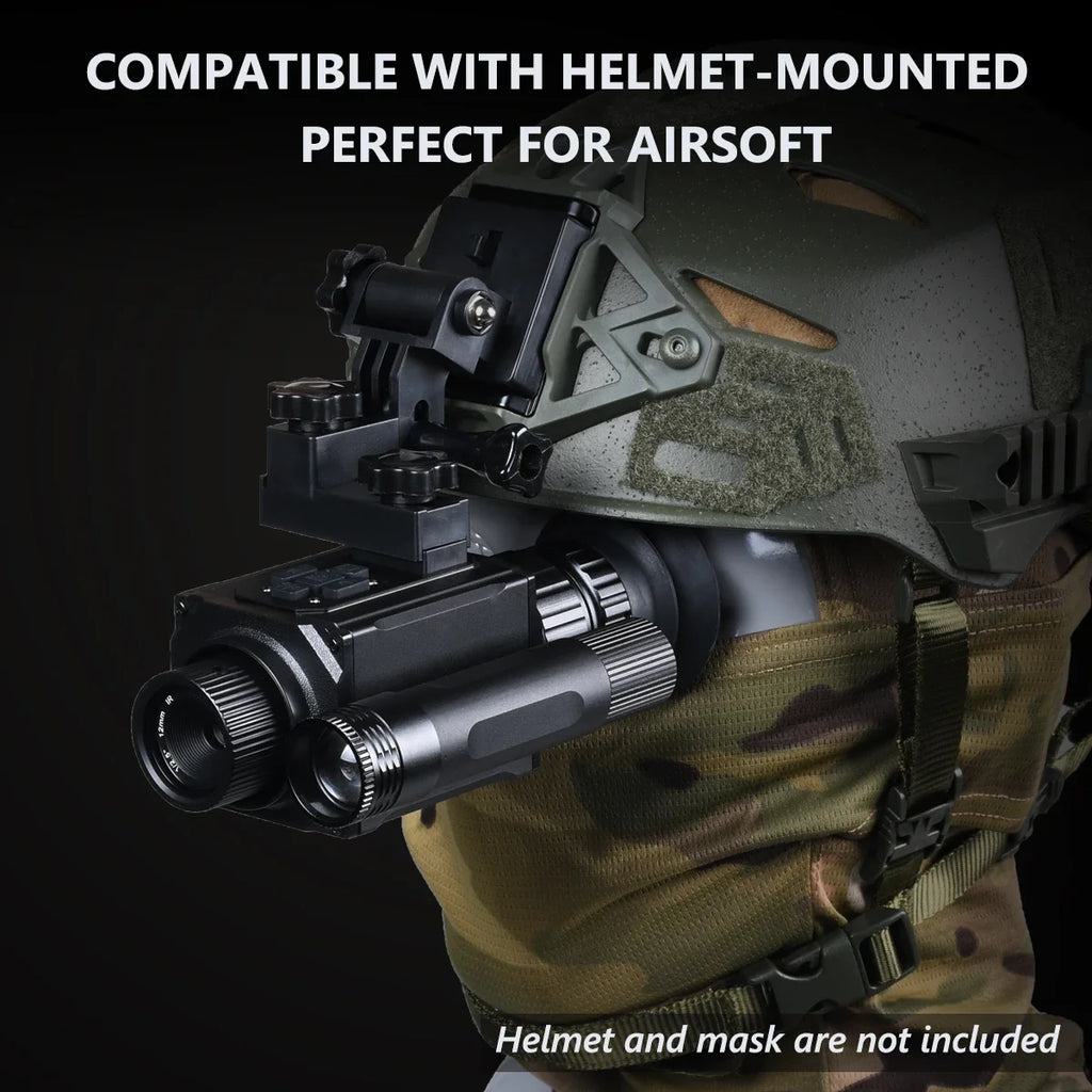 HD 1080P Night Vision Goggles with Head-Mounted and Helmet-Mounted 940nm IR 5X Zoom Night Vision Monocular for Hunting Camping