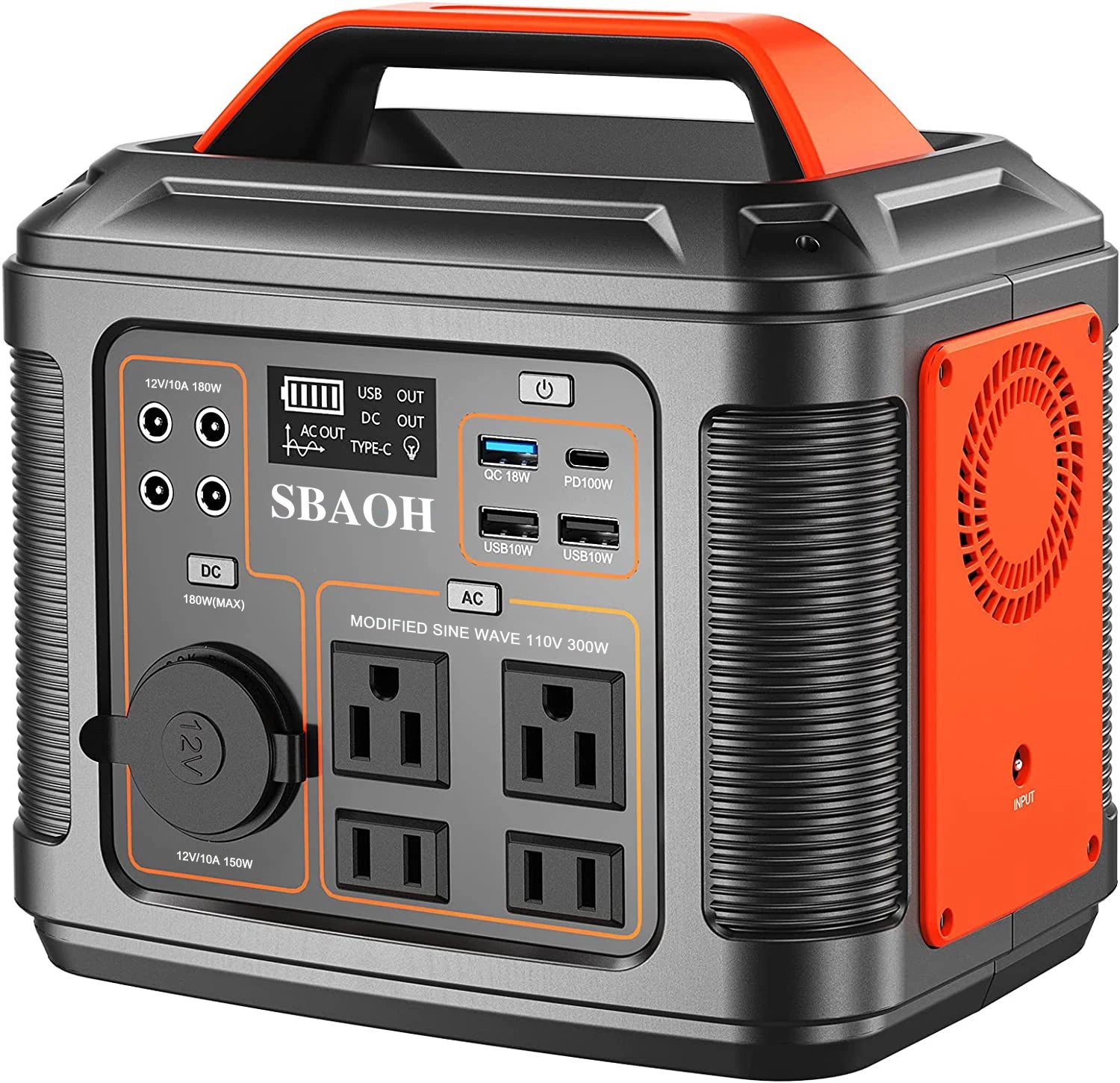 Portable Power Station, 300W Solar Generator, Quick Charging