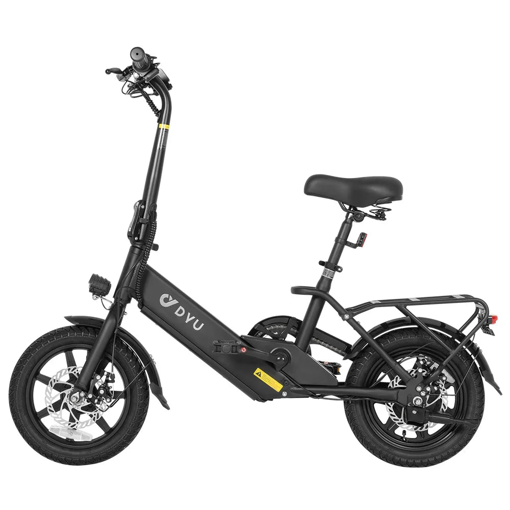 DYU C3 Adult Electric Bicycle, 250W city ebike, 36V 7.5AH E-bike, 14 Tire Foldable Electric Bike