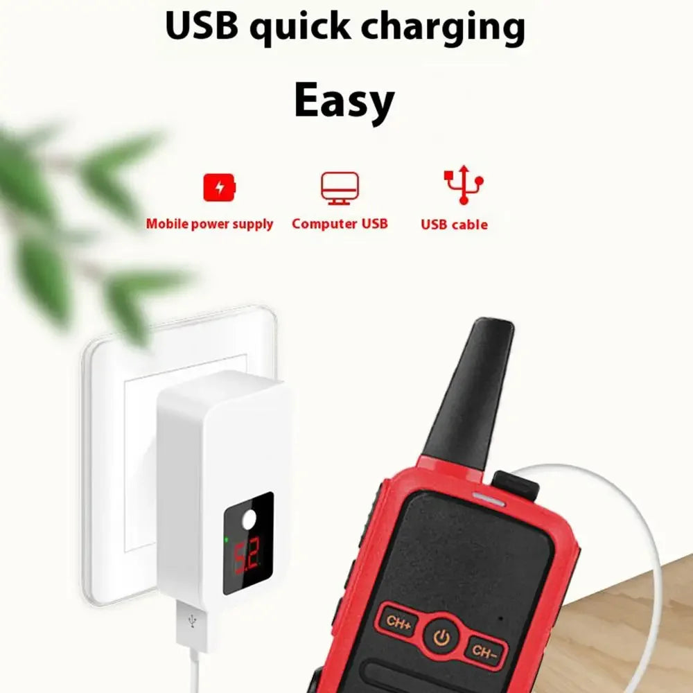 PT858 Portable Walkie Talkie Long Range 16 channels Two-Way Radio Communicator For Hiking Camping Travelling  ham radio