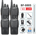 2/4PCS Baofeng Long Range UHF 400-470MHz USB/EU/US Ham Two Way Radio