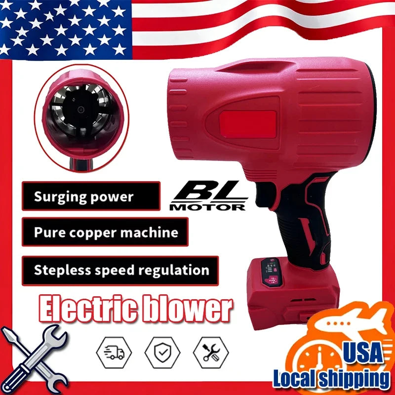 30000RPM Brushless Air Blower Cordless Turbo Fan Handheld Violent Fan Dryer Fit Milwaukee 20V Rechargeable Dust Blowing Tool